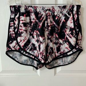 Calvin Klein Abstract Black and Pink Athletic Shorts